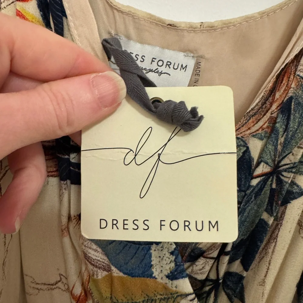 Dress Forum Cream  tropical Jumpsuit Resort Wear - Picture 3 of 7